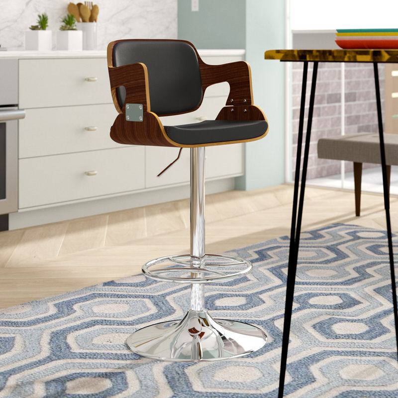 Corrigan Studio Adjustable Height Swivel Bar Stool & Reviews Wayfair